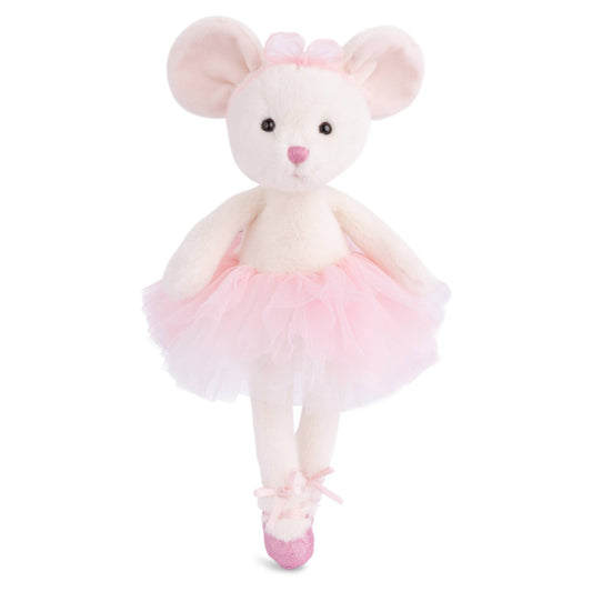 Antonia - White Plush Ballerina Mouse