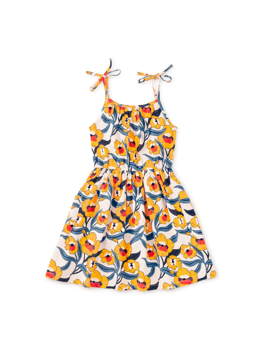 Tie Shoulder Twirl Dress