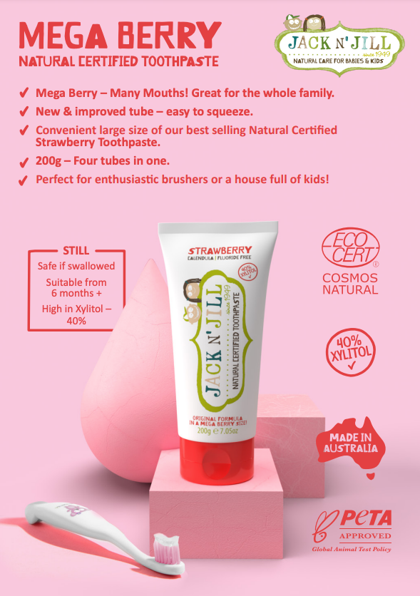 Jack N' Jill Mega Berry Toothpaste Strawberry