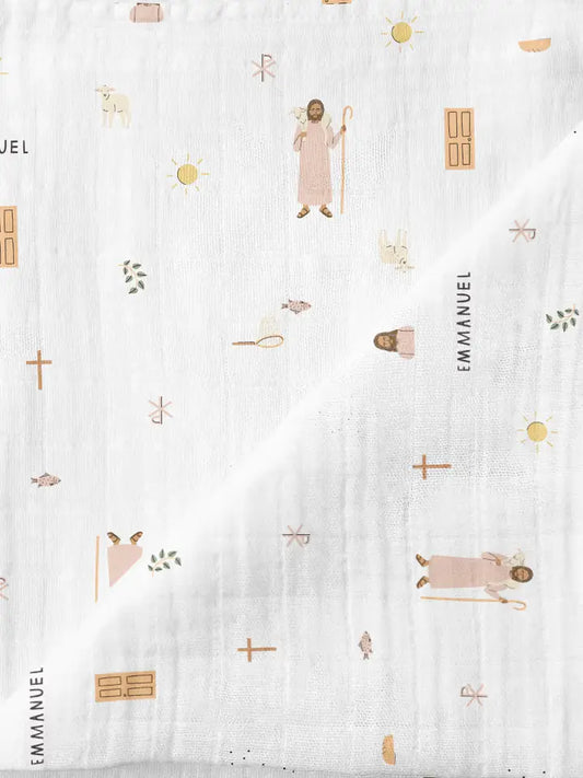 Jesus Muslin Swaddle Baby Blanket