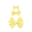 Tulle Bow - Lemon Pigtail Set