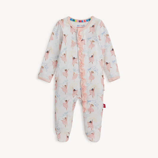 Pretty Plies Modal Magnetic Footie With Ruffles