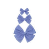 Tulle Bow - Periwinkle Dot Pigtail Set