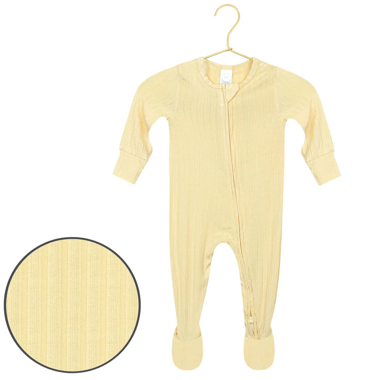 Birdie Ribbed Zipper Footie