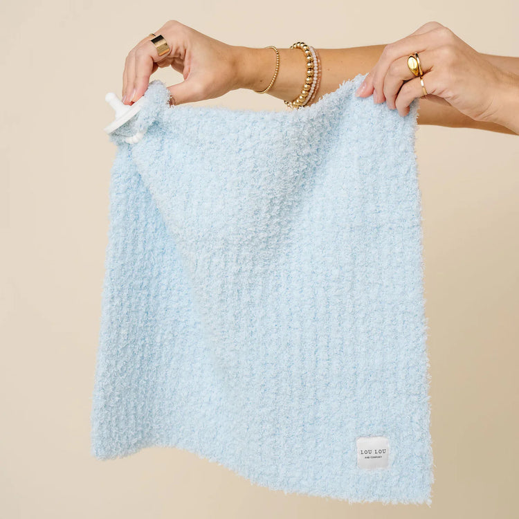 Mini Chenille Blanket - Sky Blue