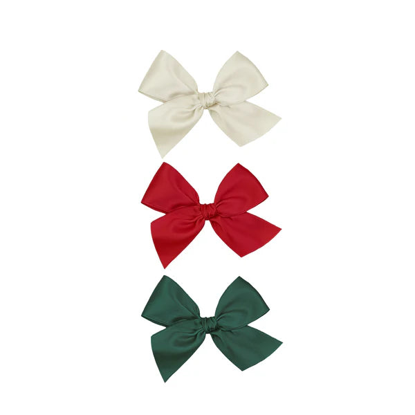 Ruby Satin Bow 3 Pack