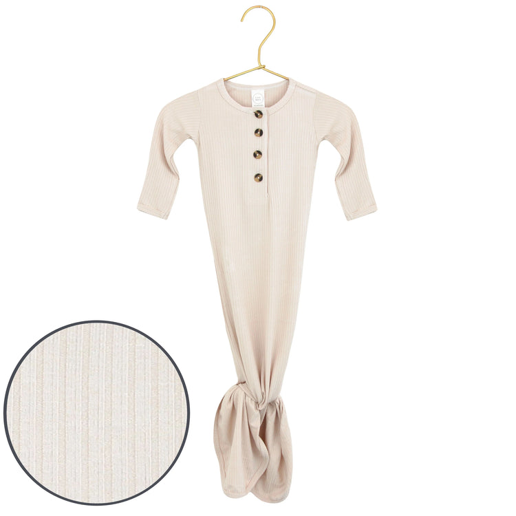 Cove Ribbed Knotted Gown NB-3M