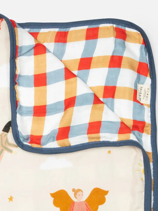 Guardian Angels Deluxe Muslin Baby Blanket Quilt