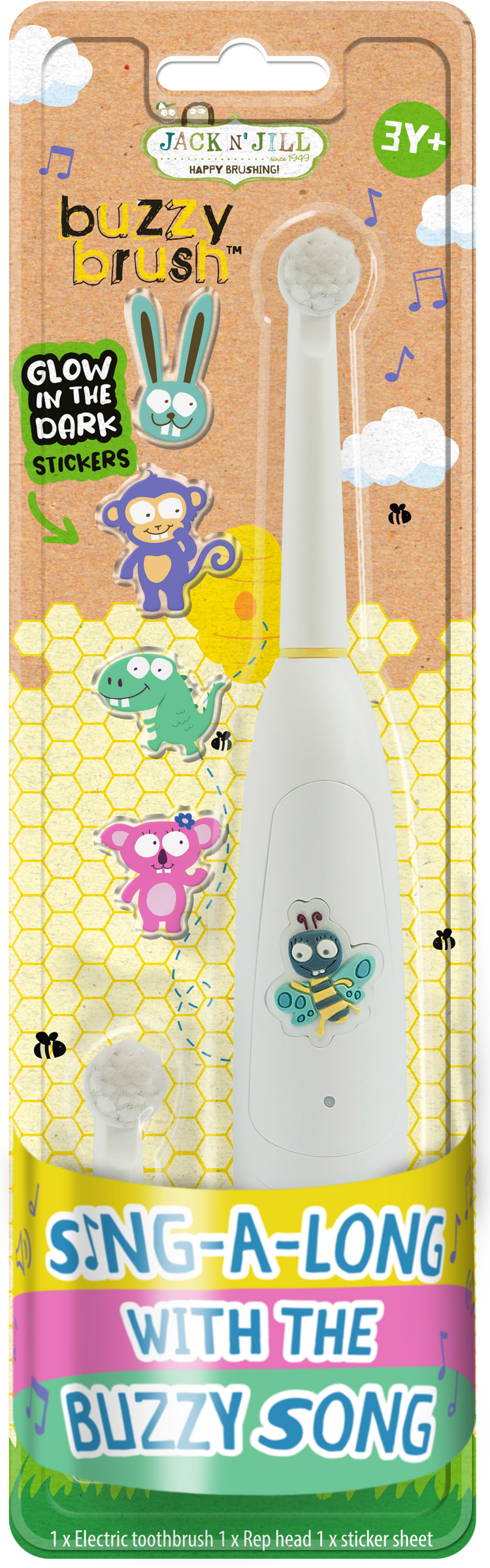 Kids Electric Musical Toothbrush Buzzy Brush (3+ yrs)