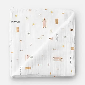 Jesus Muslin Swaddle Baby Blanket