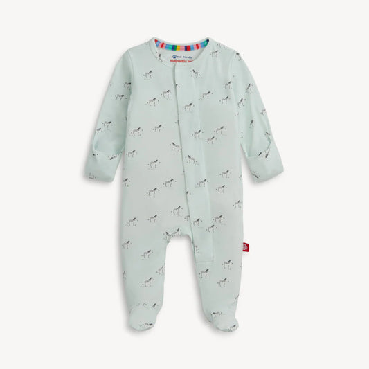 Teal Savannah Plains Magnetic Modal Footie
