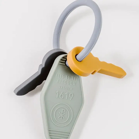 Keys To the Kingdom Green Silicone Teether