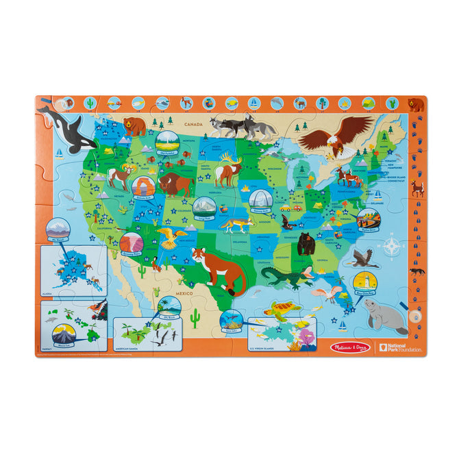 National Parks U.S.A. Map Floor Puzzle