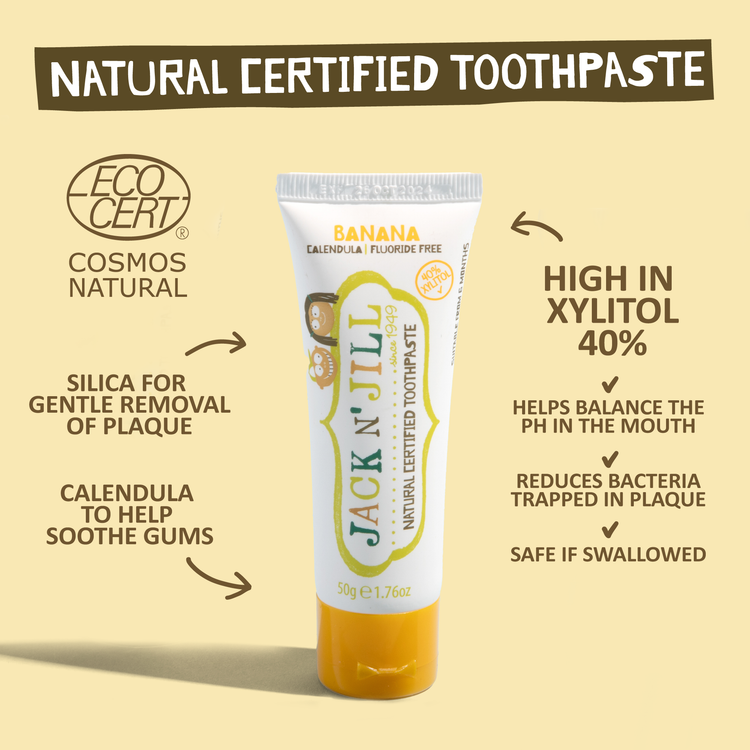 Jack N' Jill Natural Certified Kids Toothpaste Banana 50g