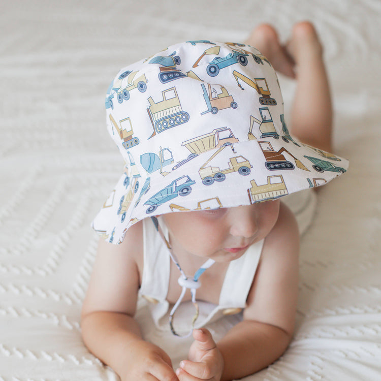 Construction Trucks Bucket Hat UPF 50+