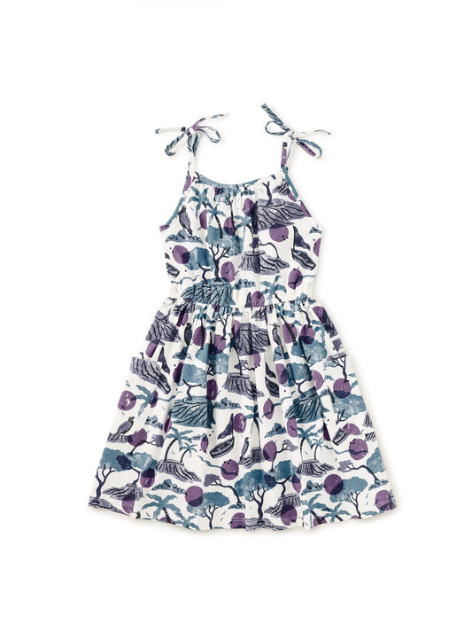 Tie Shoulder Twirl Dress