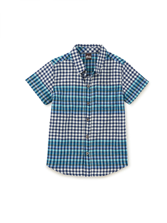 Plaid Button Up Woven Shirt