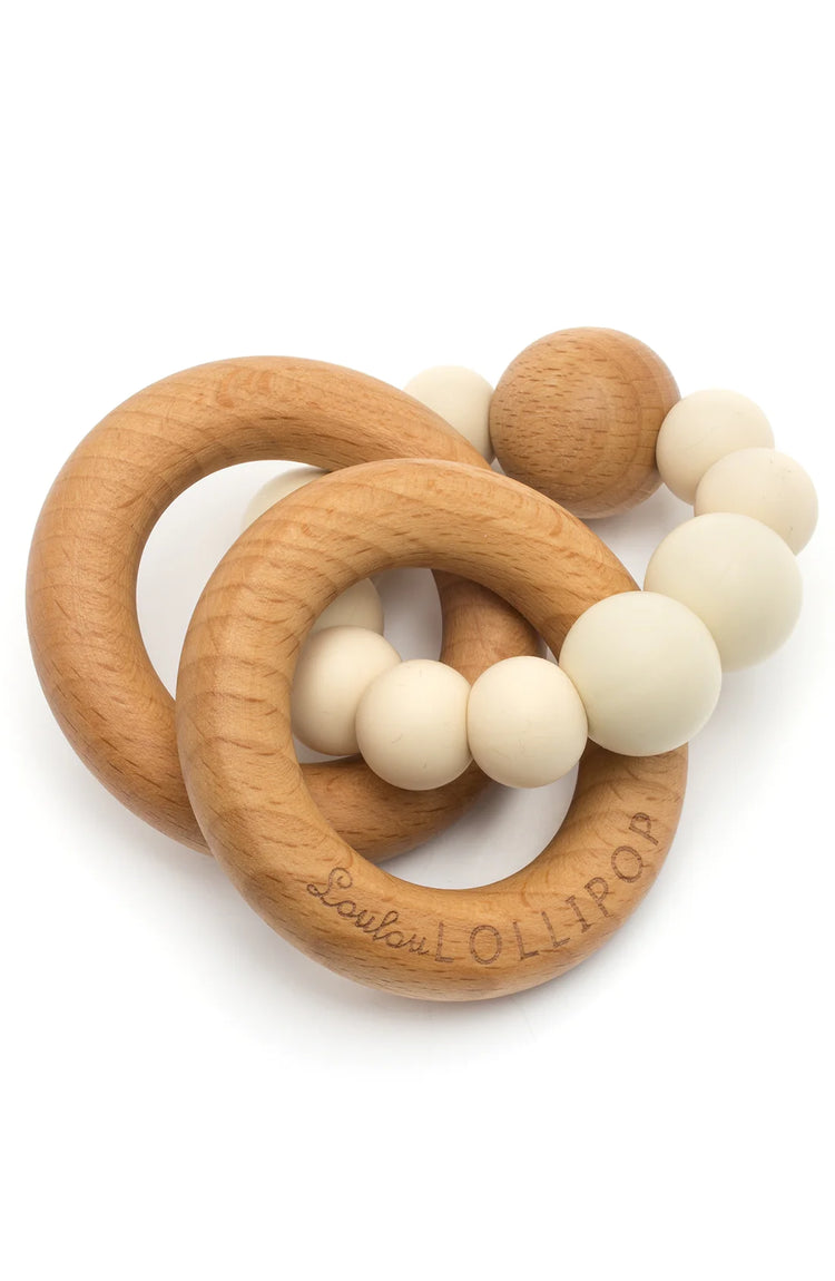 Bubble Silicone & Wood Teether