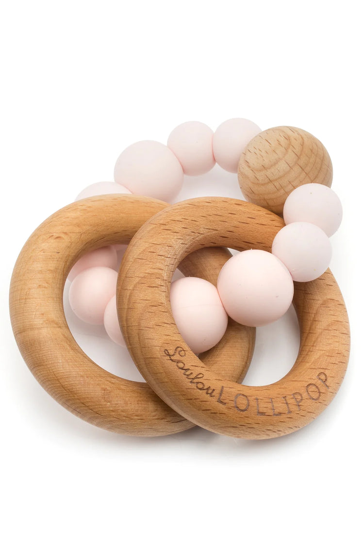 Bubble Silicone & Wood Teether