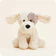 White Grey Patch Curly Dog Warmies