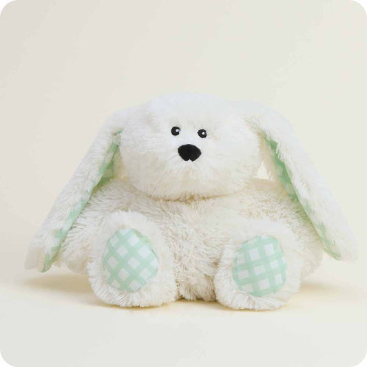 Cream Bunny with Gingham Ears Warmies