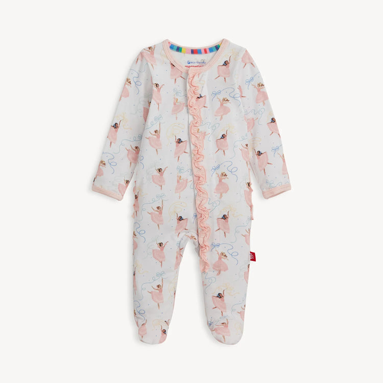 Pretty Plies Modal Magnetic Footie With Ruffles