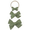 Classic Bow - Olive Headband