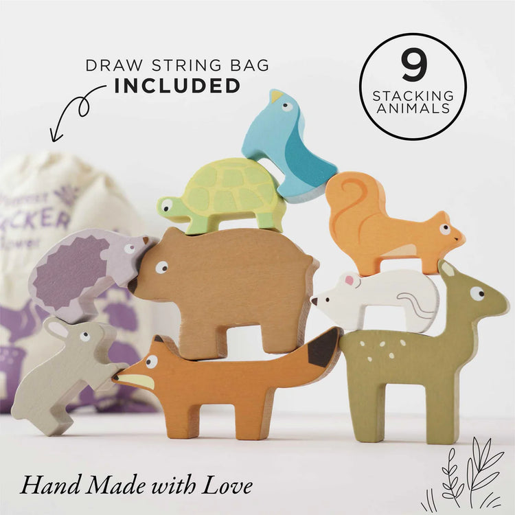 Woodland Stacking Animal & Bag