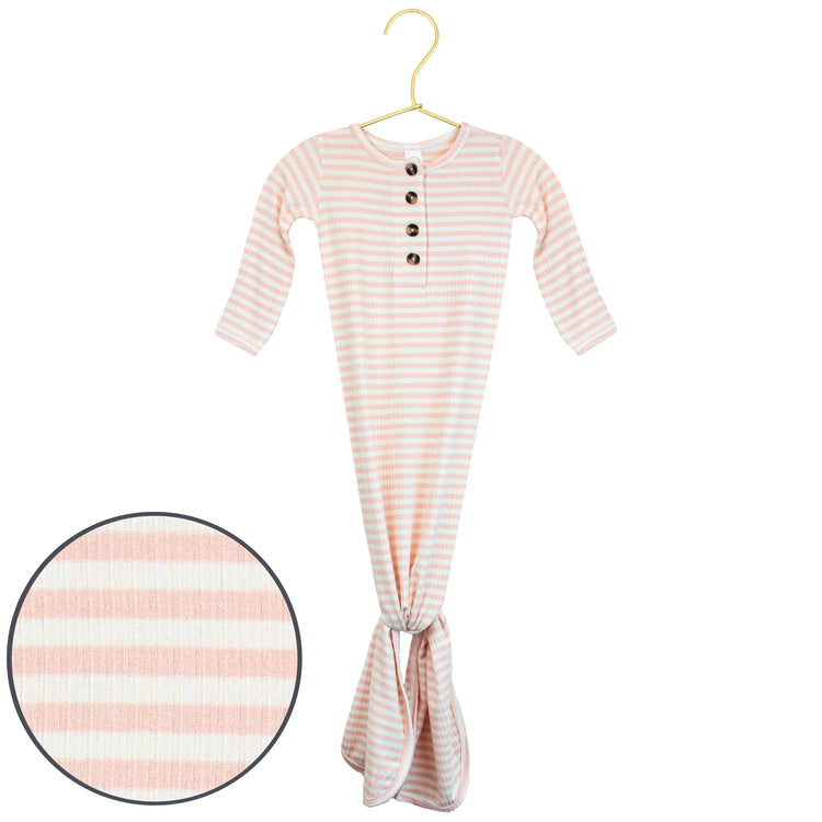 Harper Ribbed Knotted Gown NB-3M