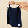 Mini Chenille Blanket - Navy