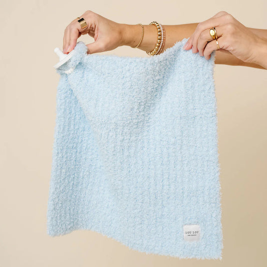 Mini Chenille Blanket - Sky Blue