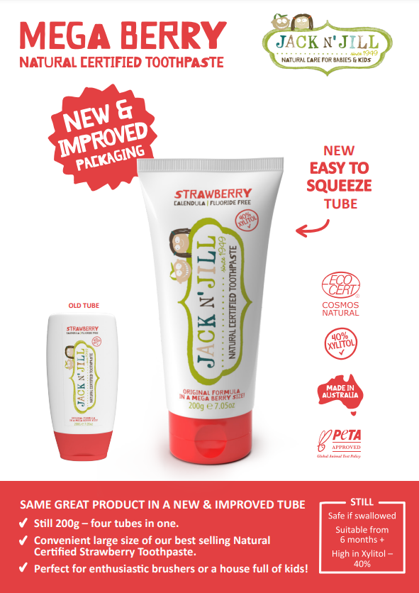 Jack N' Jill Mega Berry Toothpaste Strawberry