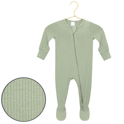 Ellis Ribbed Zipper Footie