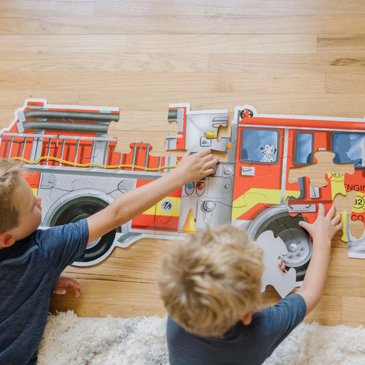 Giant Fire Truck Floor Puzzle