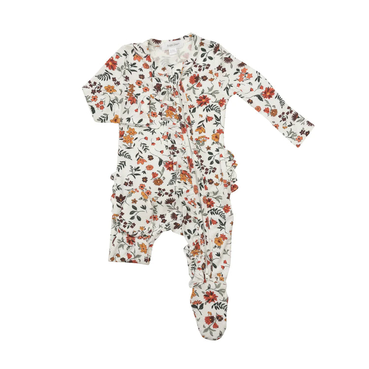Ruffle Zipper Footie