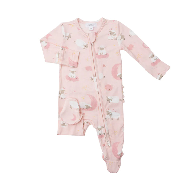 Ruffle Zipper Footie