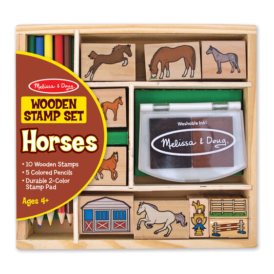 Wooden Stamp Set-Horses